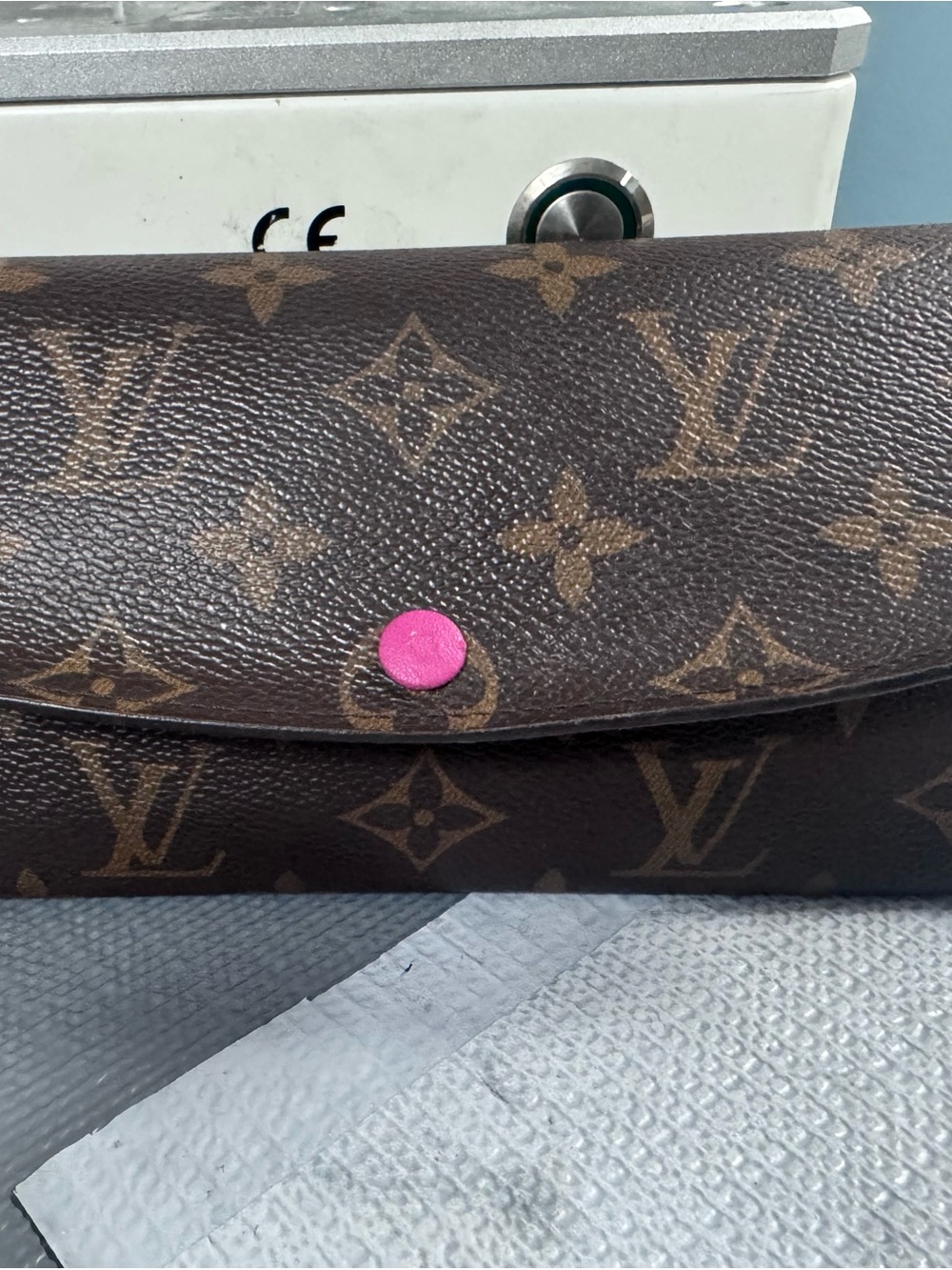 Louis Vuitton Monogram Wallet with Pink Snap